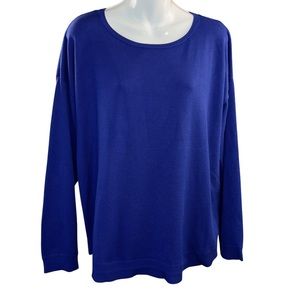 Spense Knits Cobalt Blue Scoop Neck Sweater Size XXL